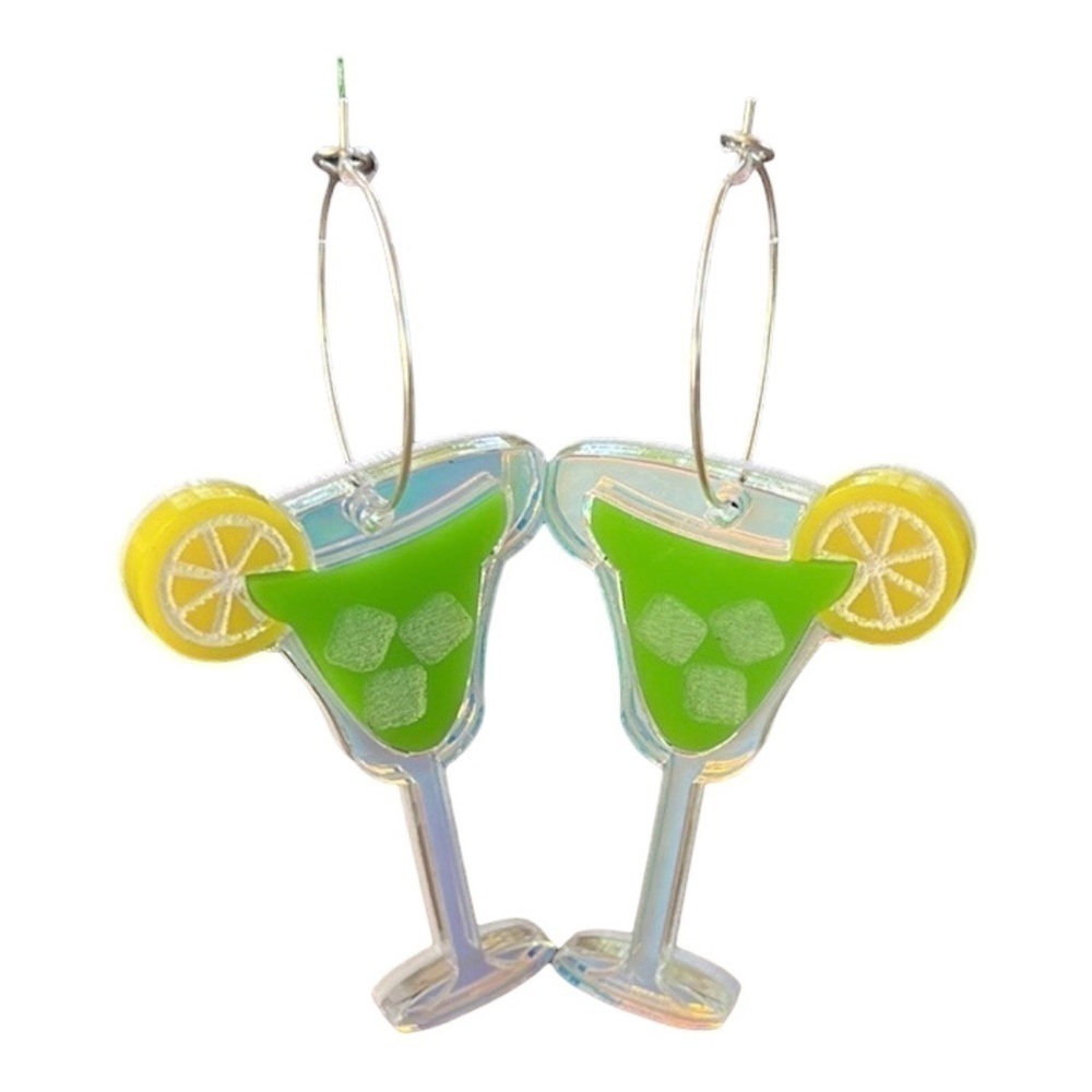 Margarita Glass‎ Earrings ~ Handmade